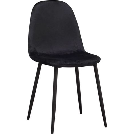 Packs Sillas Comedor - Pack 2 Sillas Teok Black Terciopelo - Negro