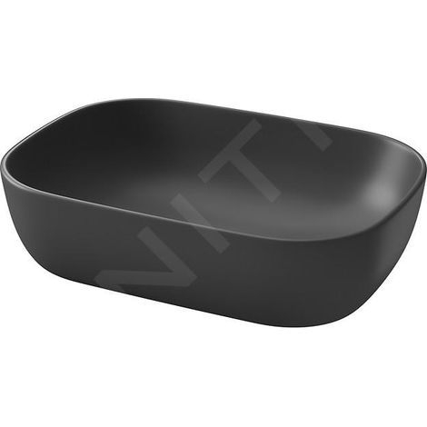 Cersanit Moduo - Vasque à poser, 51x36 cm, sans trop-plein, anthracite K116-108-BOX (1/3)