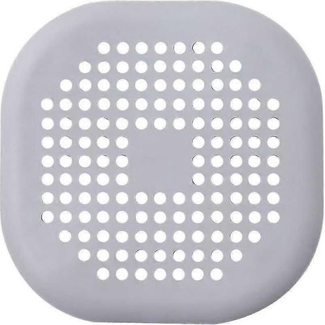 Lot de 2 grilles de caniveau à ventouse pour douche, cuisine et salle de bain, grises. (1/4)