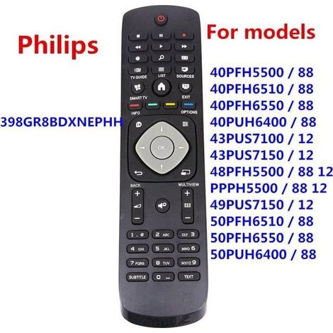Télécommande pour Philips TV, contrôleur pour Smart TV 48PFS6719 48PFS6719-12