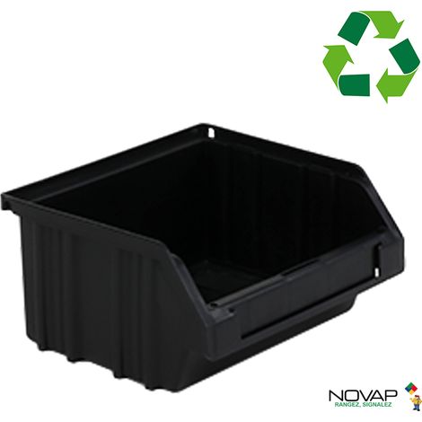 Novap – Bac de rangement 0,3L noir – Écologique – Pour espaces confinés – 5210000