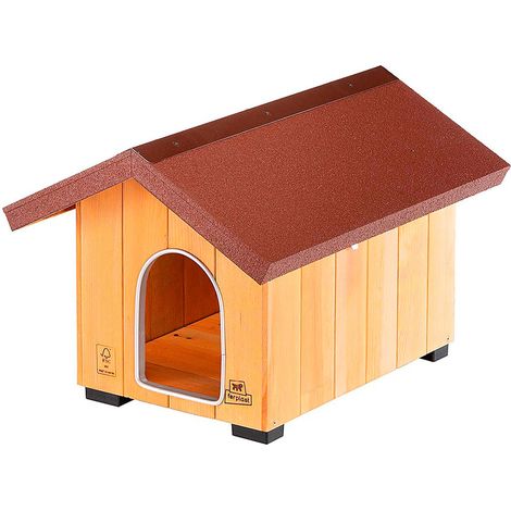 Cuccia per Cani mini 47x61x44 cm in legno per esterni (1/5)