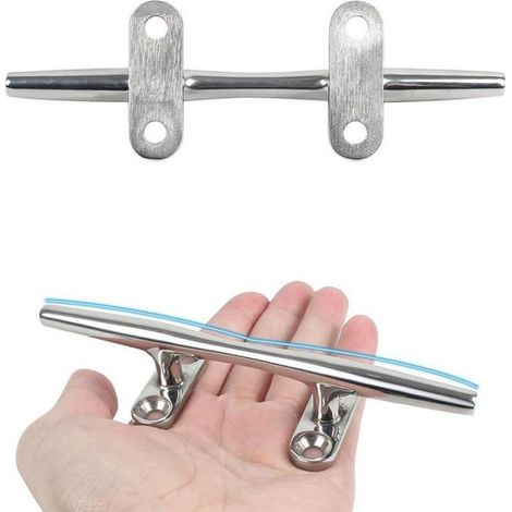 Taquet d'amarrage en acier inoxydable 316 - Résistant à la corrosion Base ouverte pour installation facile - Marin et kayak - 10 cm (1/5)