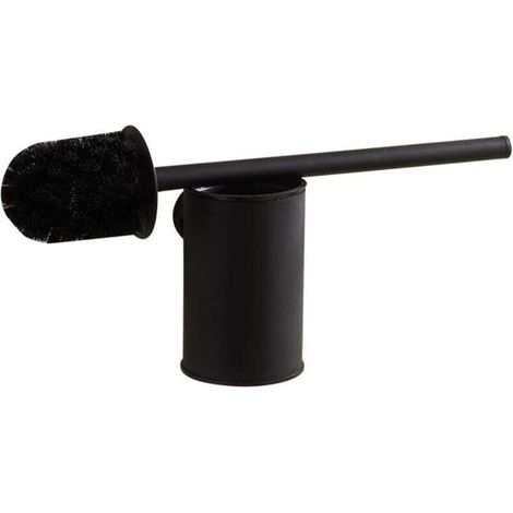 Schwarzer, wandhängender WC-Bürstenhalter, WC-Bürste, Toilettenbürste, schwarzer Edelstahl 304