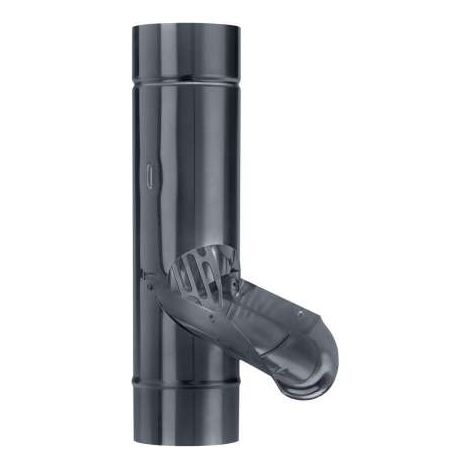 GRÖMO ALUSTAR Regenwasserklappe Anthrazit ø80 mit V2A Sieb, SX (glatt), 82731 (1/2)