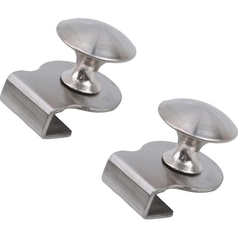 Poignée Bouton de Porte Tiroir Poignée de Tiroir à Armoire Boutons en Verre Bouton de Porte de Remplacement Boutons de Porte en Verre à Clippe pour Verre 5-6mm Vitrine Meubles Armoires Placard Tiroir (1/5)