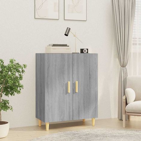Buffet - Armoire de rangement Enfilade Sonoma gris 70x34x90 cm Bois d'ingénierie BV599598 - BonneVie (1/5)