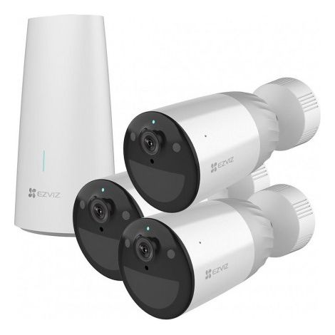 Ezviz – Kit de surveillance extérieure sans fil 3 caméras alimentées par batterie – Vision nocturne – Résolution HD – Détection de mouvement (1/10)