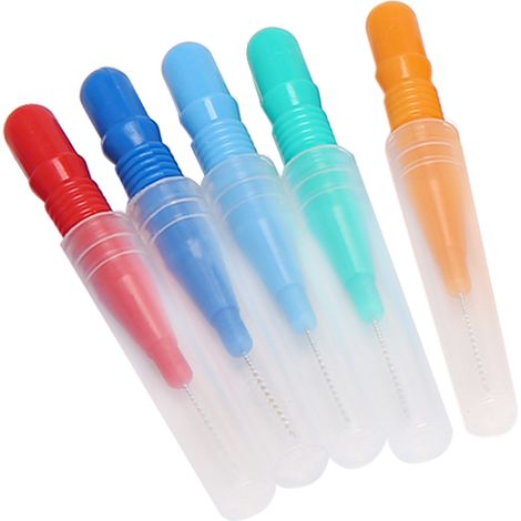 Ensemble de 100 pièces pour brossettes interdentaires, cure-dents souples, fil dentaire, brossettes interdentaires de rechange, nettoyeurs de cure-dents