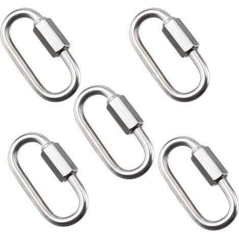 12Pcs Connecteurs Rapides en Acier Inoxydable à vis M4 Maillon (1/5)