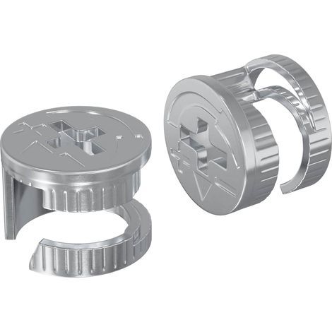 Zapfenschloss-Muttern 2 pcs Silber 15 x 11,5 mm Metall