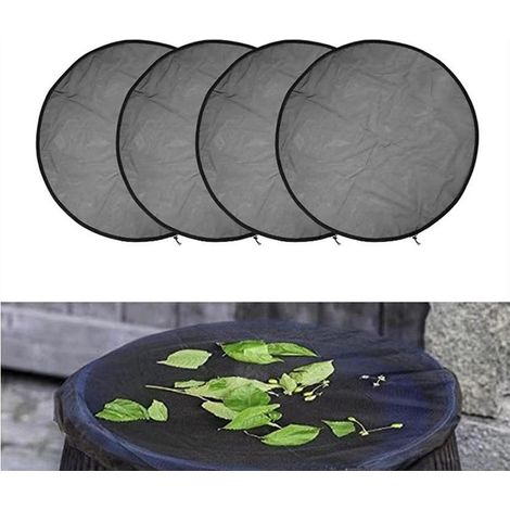 Filet de protection pour récupérateur d'eau de pluie, 4 pièces, 60 cm, avec cordon de serrage (1/5)