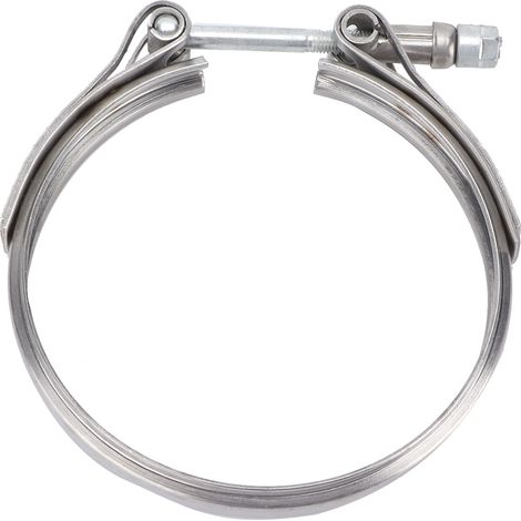 V-Band-Turboschlauchschelle 186917 109–114 mm / 4,3–4,5 Zoll, Ersatz für Holset HX52 HX55, Stahlauspuffflansch (1/5)