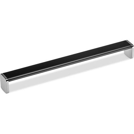 Bügelgriff ADONE BA 320 mm Aluminium schwarz eloxiert / Chrom poliert (1/3)