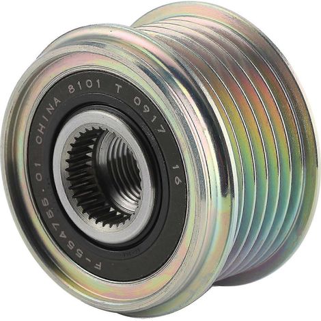 Poulie d'embrayage d'alternateur de remplacement F554755 compatible avec AltimaSentraRogue L4 2.5L 2500cc (1/5)