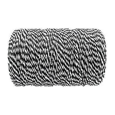 Ficelle noire et blanche, ficelle de boulanger en coton, corde en coton pour les fêtes (1/2)