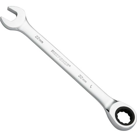 22-mm-Kombinationsratschenschlüssel – 1-teilig – Geschmiedeter Chrom-Vanadium-Stahl – 72-Zahn-Mechanismus – Für Industrie und Kfz – Verchromt (1/5)