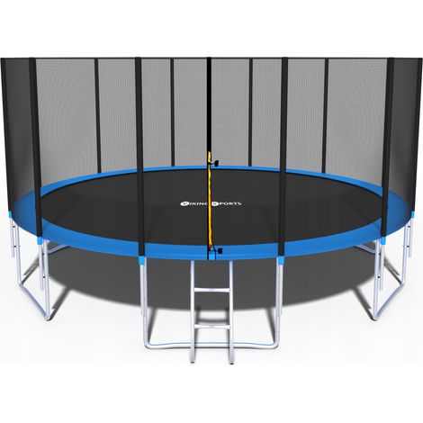 Trampolín - azul - 465 cm - con red y escalera - hasta 180 KG (1/5)