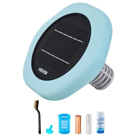 Ionizador Solar para Piscinas hasta 170.343 L, Purificador de Agua con Ionización de Cobre Hexágono, con Ánodo de Cobre, Resorte, Cepillo para Evitar Olores Desagradables, Molestias en Piel (1/5)