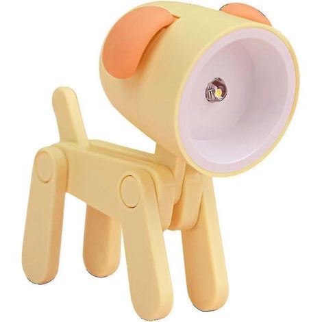 (Chien blanc) Veilleuse décorative mignonne pour animaux de compagnie, cadeau, mini support de téléphone portable, lampe de bureau LED créative (1/5)