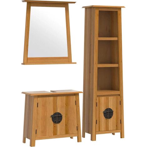 Maison Exclusive - Conjunto de muebles de baño 3 piezas madera ma