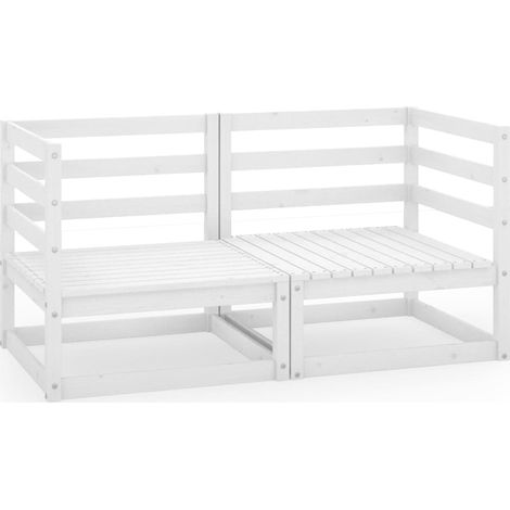 Maison Exclusive - Divano da Giardino a 2 Posti Bianco in Legno Massello di Pino