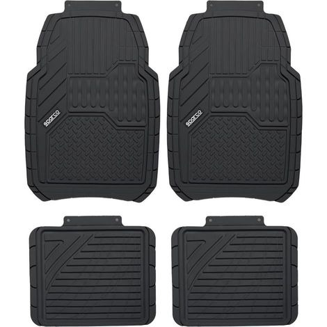 4 TAPIS DE SOL PVC NOIRS SPARCO