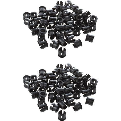 100 schwarze Kunststoff-Gehäusehalterungen für 5 mm LED-Anzeigetafeln (1/5)