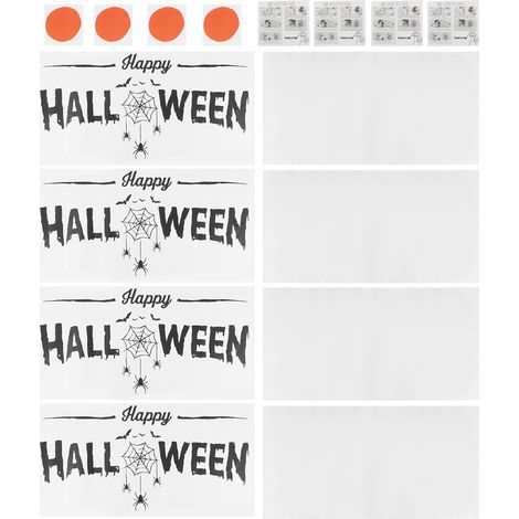 4 Décorations d'Halloween Autocollants Muraux pour Salon, Chambre et Fenêtre (1/5)