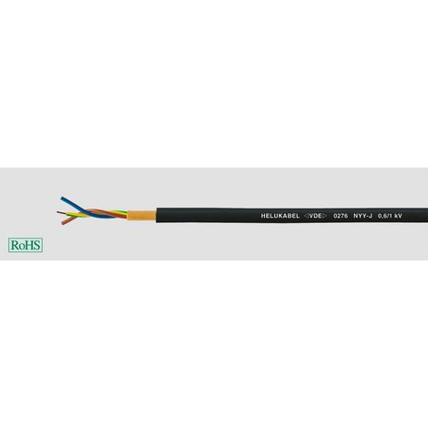 Câble souterrain Helukabel 32024 NYY-J 3 G 2.5 mm² noir 50 m D837011 (1/2)
