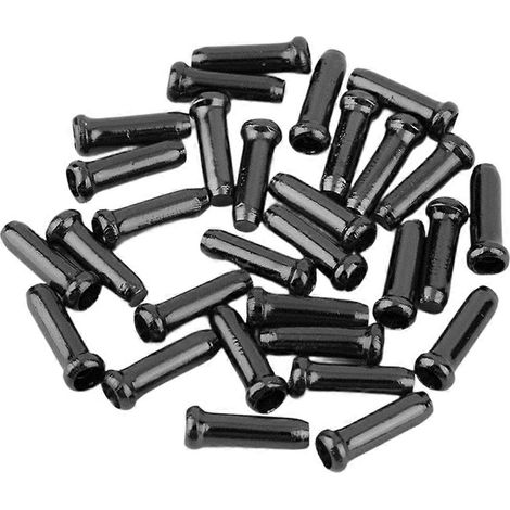 Embouts de câbles de vélo en alliage d'aluminium pour freins et dérailleurs, compatibles VTT et vélos de route, 100 pièces, noir (1/5)