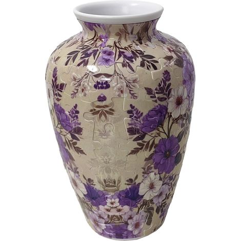 Vase Fleurs Puzzle Maison - Décor Salon Centre De Table - Affichage Bouquets Fleurs Fraîches Ou Artificielles - Cadeau Anniversaire Noël - 1 Pièce (1/5)
