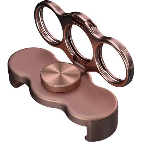 Support innovant à 360° pour téléphone avec anneau de maintien et pince anti-chute, idéal pour le bureau, les promenades ou le visionnage de vidéos. Or rose. (1/5)