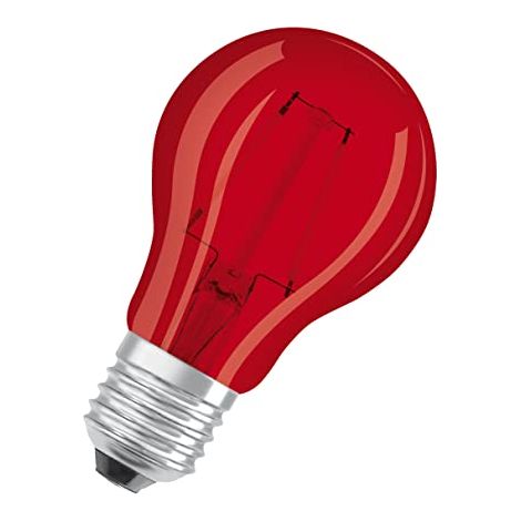 OSRAM LED STAR DECO CLASSIC A, Attacco: E27, Rosso, 3000 K, 2.50 W, Equivalenti a 15 W, LED STAR DECO CLASSIC A, Opaco, Confezione da 6 Pezzi (1/3)