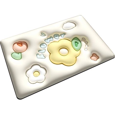 Tapis de bain en diatomite antidérapant – Effet 3D fleurs – 40 × 60 cm – Modèle LTH-005 (1/5)