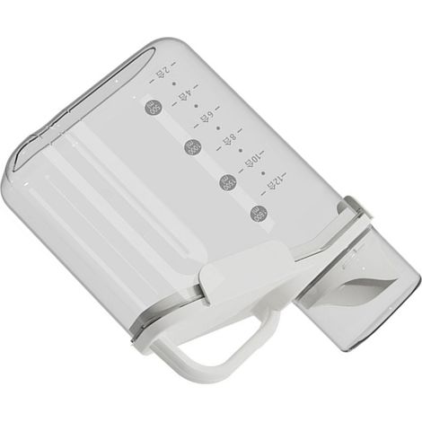 Boîte à céréales hermétique de 2000 ml avec doseur, grande capacité, pratique, seau à riz transparent pour la cuisine, blanc (1/5)