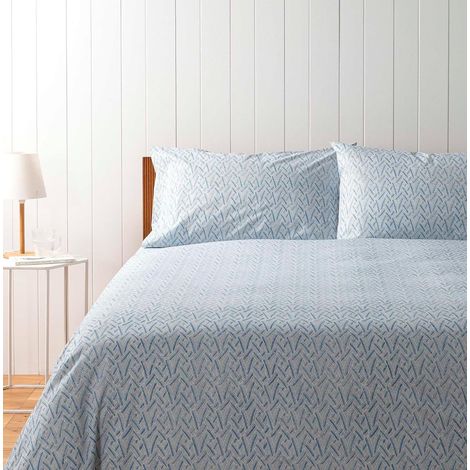 Parure housse de couette pour lit double, 100 % coton doux, housse de couette avec taies d'oreiller fabriquée en Italie (Oslo) (1/5)