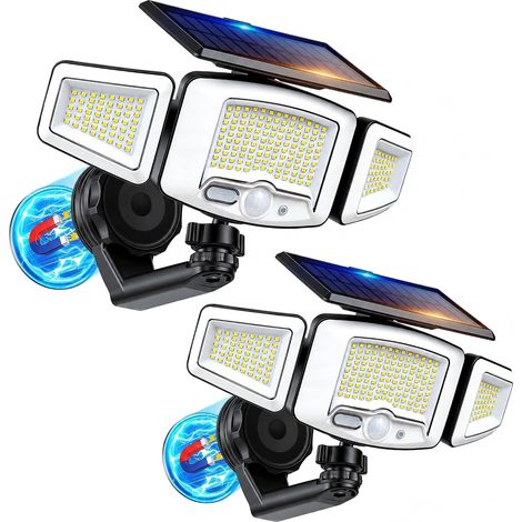 JSSEVN - Juego de 2 luces solares magnéticas para autocaravanas con detector de movimiento. (1/5)