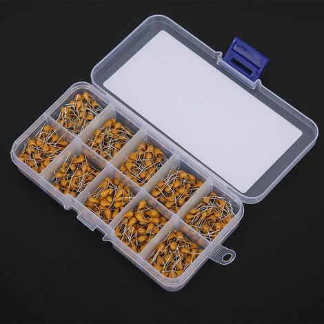 Kit de 500 condensateurs céramiques multicouches, 0,1 µF à 10 µF, composants électroniques (1/5)
