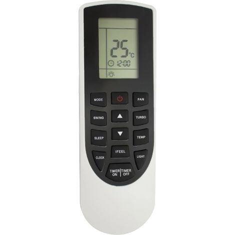 Home applicabile  Telecomando YAN1F1. Ricambio per condizionatori d'aria. Compatibile con Gree e Sharp  Telecomando sostitutivo universale  Colore bianco e nero.