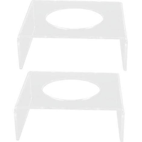 Lot de 2 supports de présentation transparents en acrylique, stables et résistants aux rayures, pour ballons de basket et de volley-ball. (1/5)