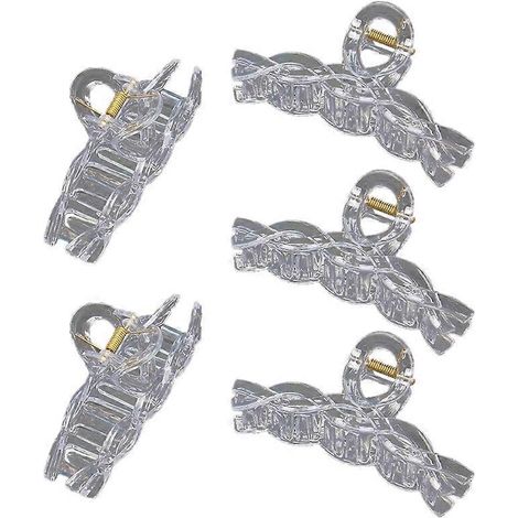 5pcs pinces à cheveux banane dentées pour femmes, adolescentes – forte adhérence, style 3, clips mâchoire solides pour coiffure quotidienne (1/4)