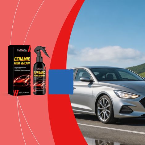 Nano-Keramik-Beschichtungsspray für die tägliche Reinigung, die Pflege von Autolackbeschichtungen und zum Polieren – praktisches Spray (100 ml x 1, inklusive eines Tuchs x 1) -- DTEKGAZ (1/5)