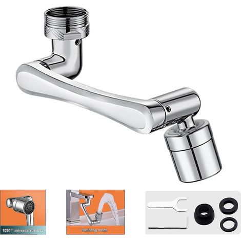 Adaptateur universel rotatif pour rallonge de robinet, bras robotisé et buse d'eau (1/5)