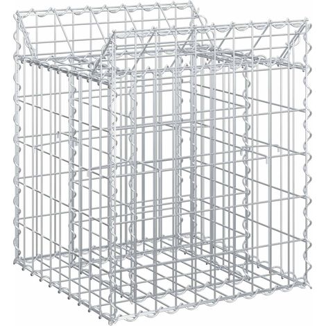 Gabion Raised Bed Silver vidaXL