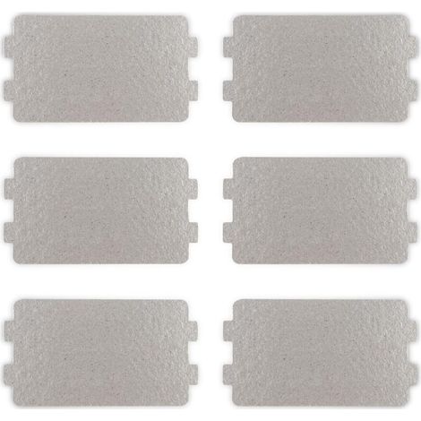 Lot de 6 Plaques de Mica, Couvercle du guide d'ondes, Plaques de Mica, 6,4 x 11,7 cm, Four à micro-ondes Mica Plaque, Feuille de Remplacement, la Réparation des Accessoires, Mica Disque four à micro-o (1/5)