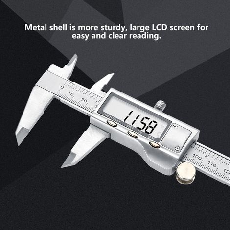 Hochpräziser digitaler LCD-Metallmessschieber 0-150 mm, professionelles Mikrometer-Messwerkzeug (1/5)