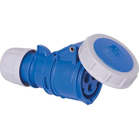 CEE-Kupplung Shark IP67, 3-polig, 230V, 32A - blau