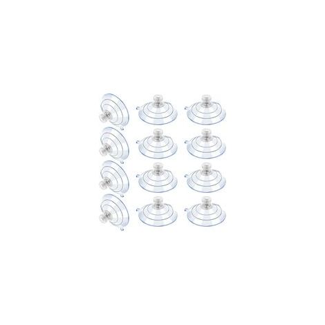 Lot de 12 ventouses en PVC transparent – Fixation solide avec vis métalliques – Pour surfaces lisses et propres – Charge maximale élevée - 60M5-10 (1/5)
