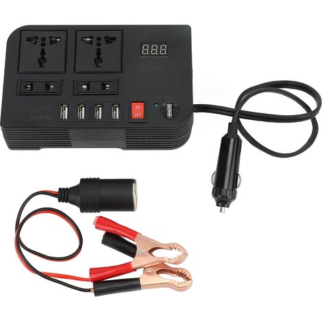 Inverseur automobile 300W 12V vers 220V, sortie USB 4.1A, convertisseur de puissance avec protection multiple, pour voiture (1/5)